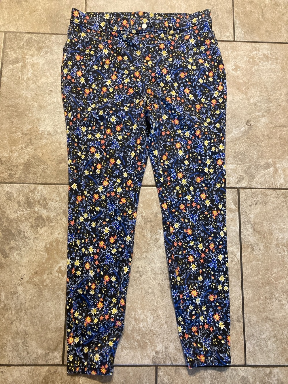 Women’s Floral Print Navy Leggings